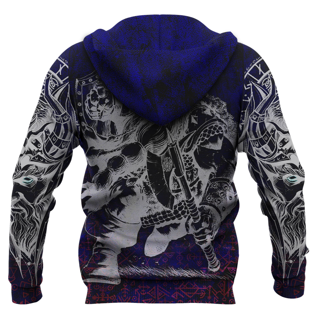 Viking Cat Warrior Vegvisir