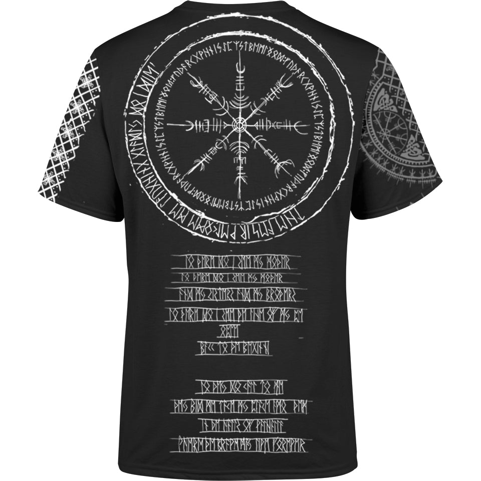 Viking Runes Shirt - Black Edition All Over Printed T-shirt