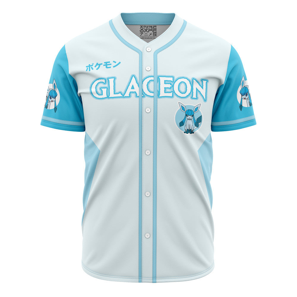 Personalized Glaceon Eeveelution Pokemon Baseball Jersey