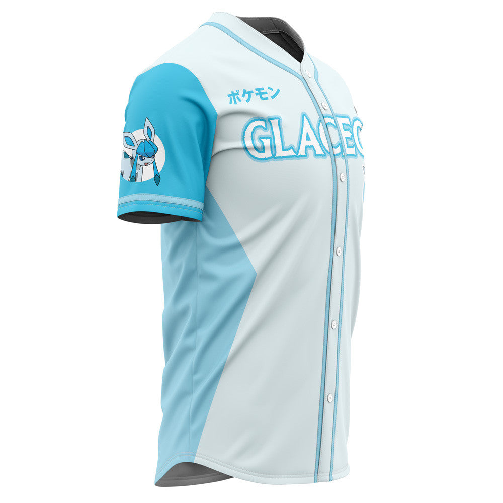 Personalized Glaceon Eeveelution Pokemon Baseball Jersey