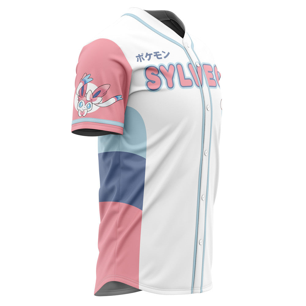 Personalized Sylveon Eeveelution Pokemon Baseball Jersey