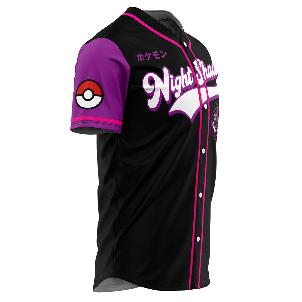 Personalized Night Shades Ghost Type Pokemon Baseball Jersey