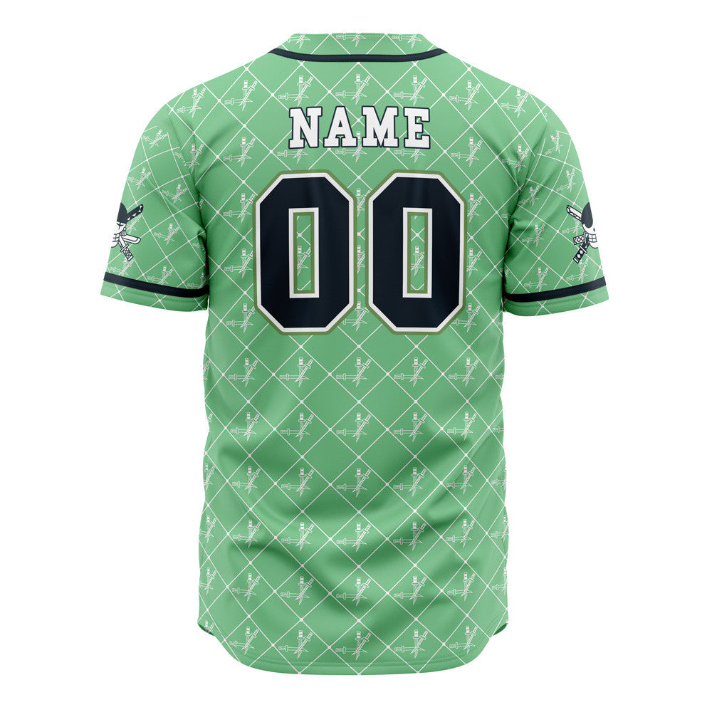 Personalized Straw Hats Zoro One Piece Baseball Jersey