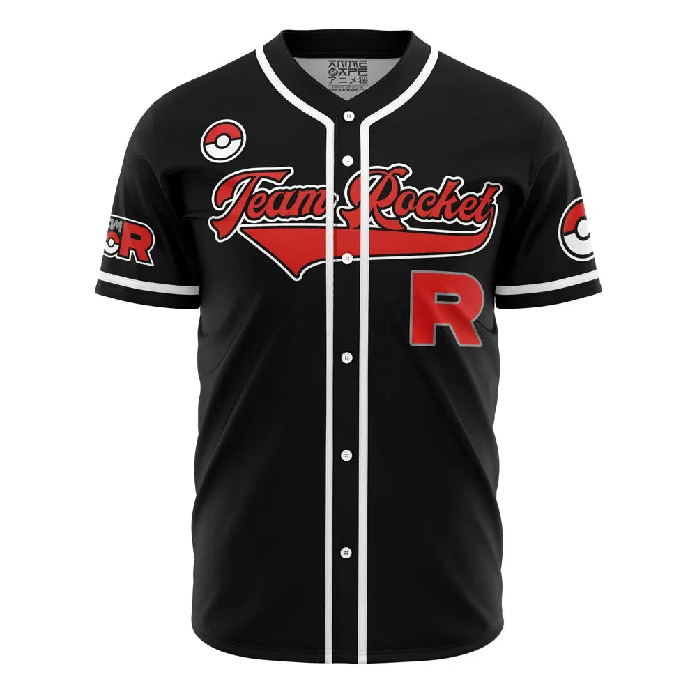 Personalized Team Rocket Grunt Black Pokemon Baseball Jersey
