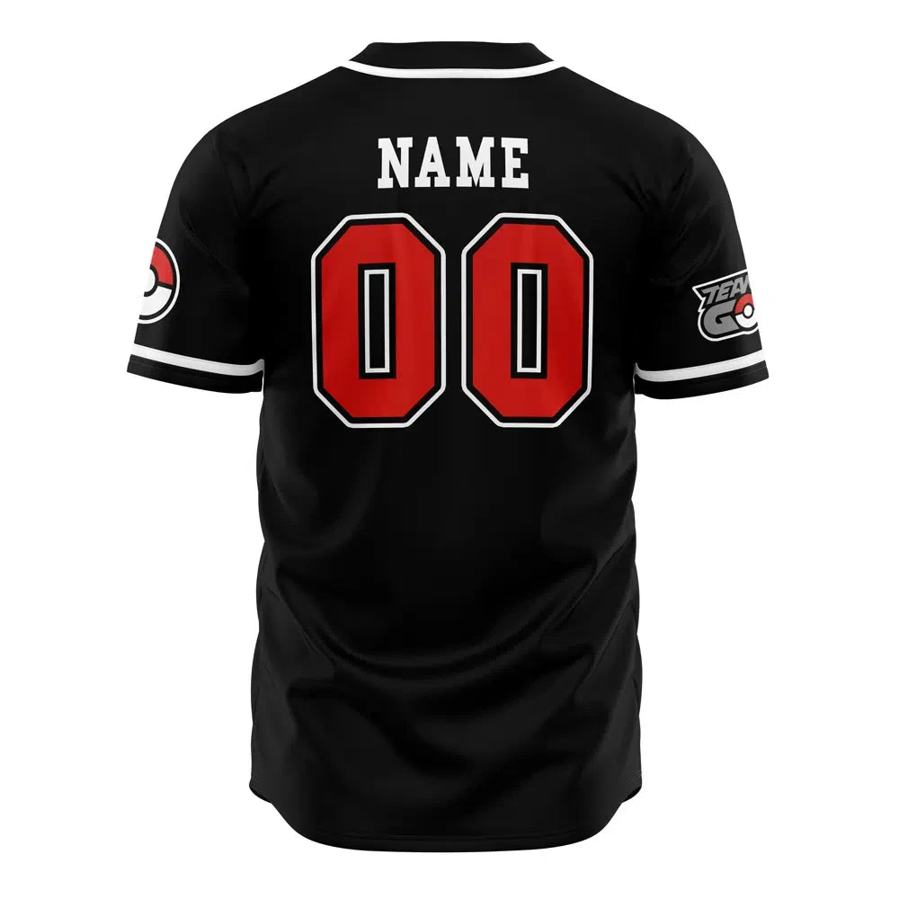 Personalized Team Rocket Grunt Black Pokemon Baseball Jersey
