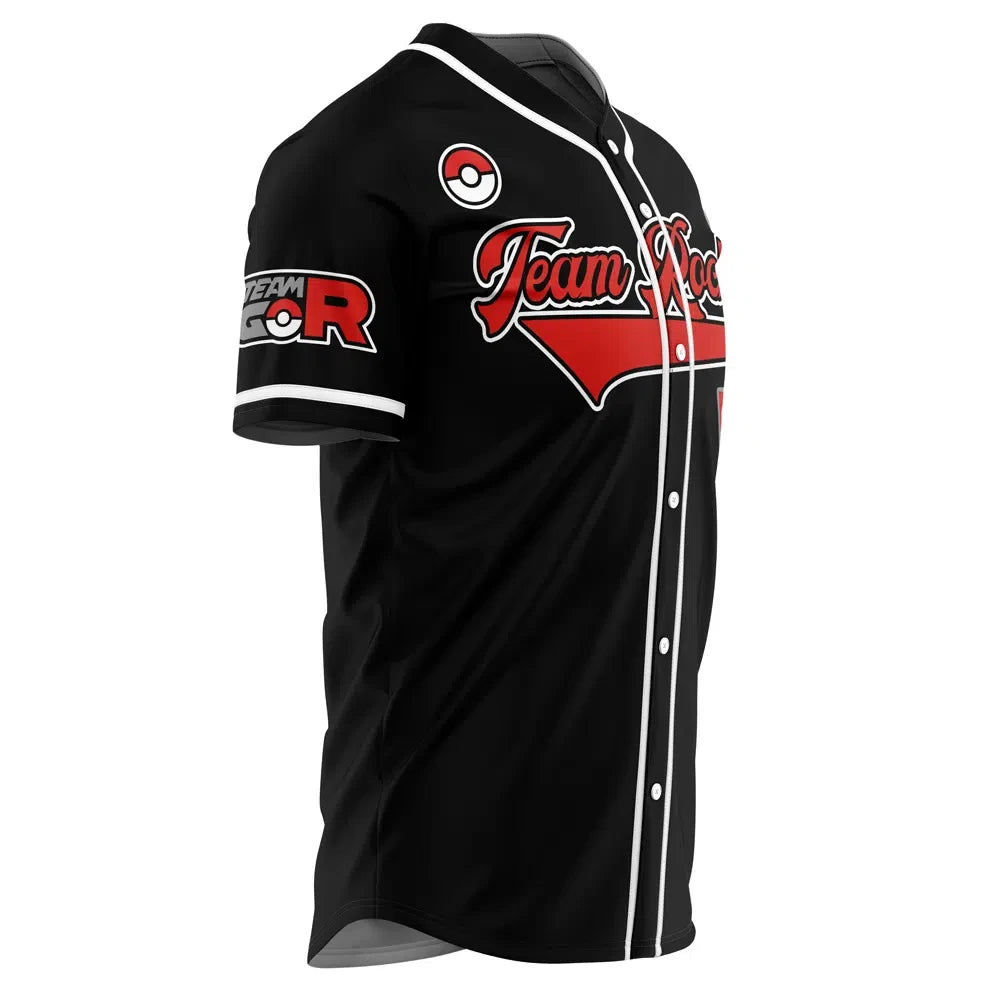 Personalized Team Rocket Grunt Black Pokemon Baseball Jersey
