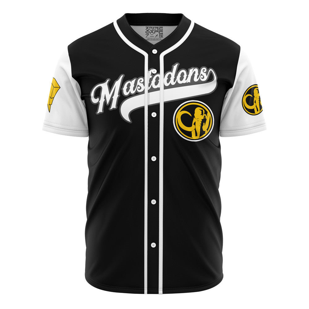 Personalized Mastadons Black Power Rangers Baseball Jersey