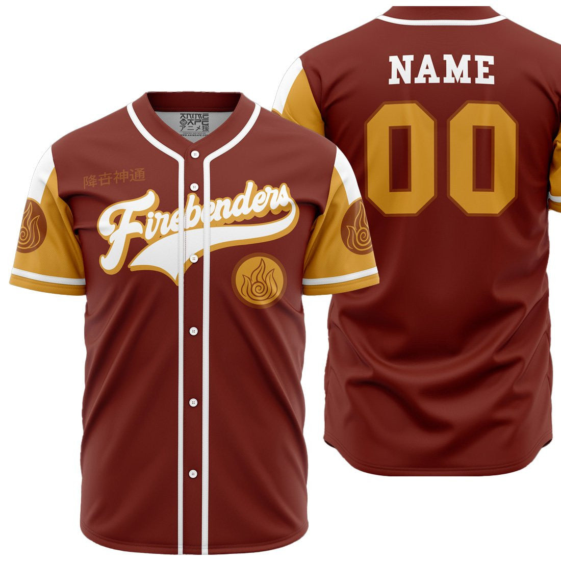 Personalized Firebenders Avatar Baseball Jersey