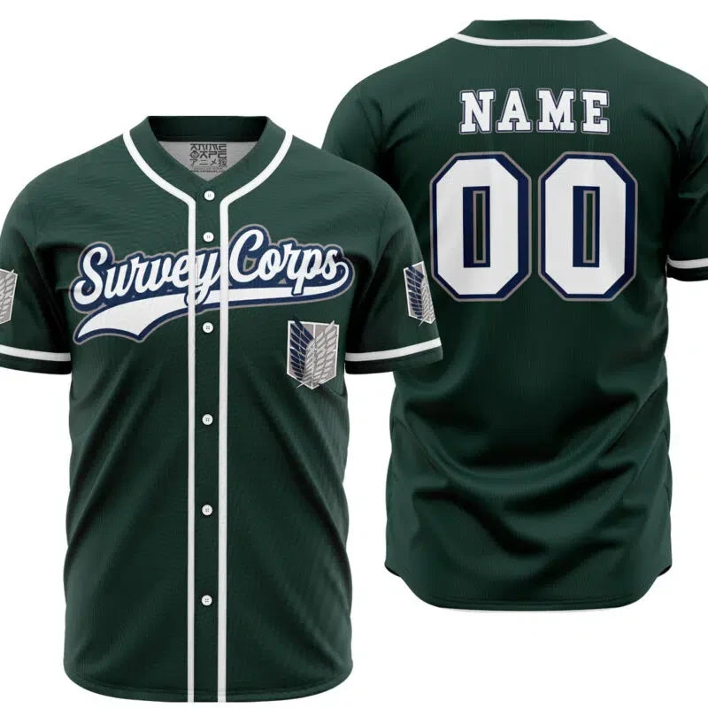 Personalized Survey Corps Attack on Titan Baseball Jersey