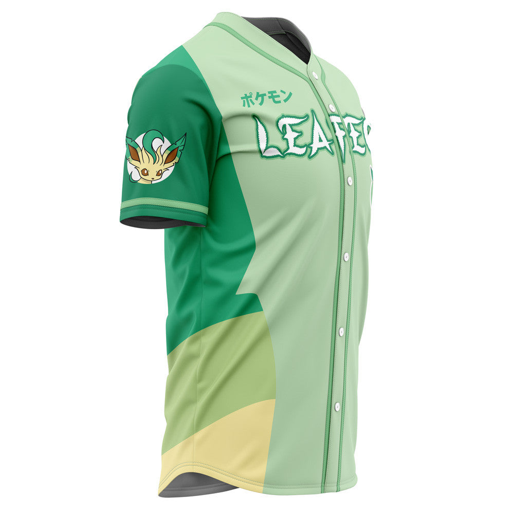 Personalized Leafeon Eeveelution Pokemon Baseball Jersey