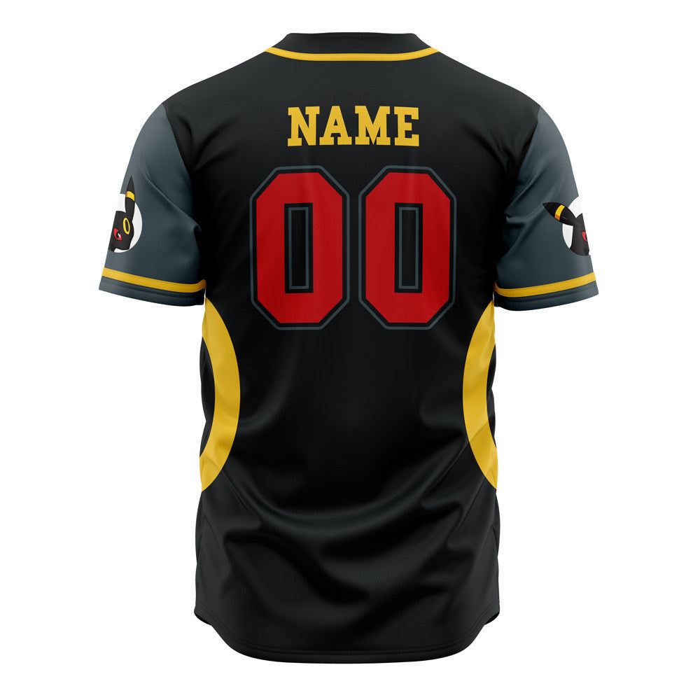 Personalized Umbreon Eeveelution Pokemon Baseball Jersey