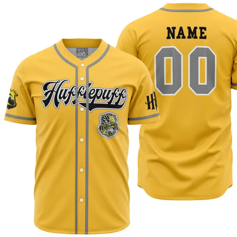 Personalized Hufflepuff House Harry Potter Baseball Jersey