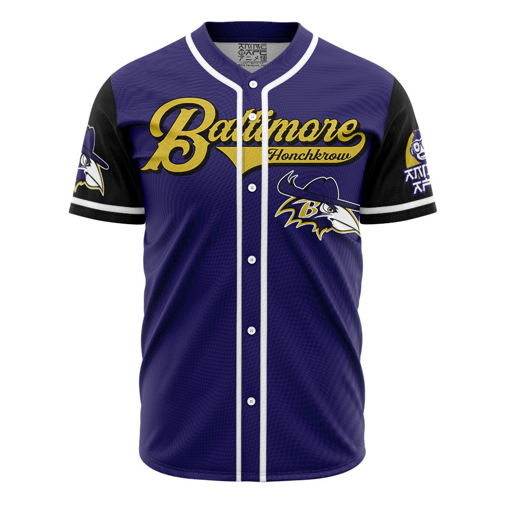 Personalized Baltimore Honchkrow Pokemon Baseball Jersey