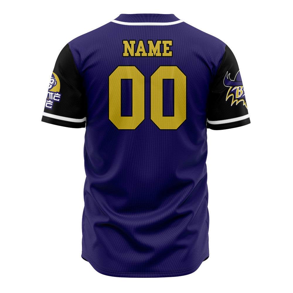 Personalized Baltimore Honchkrow Pokemon Baseball Jersey