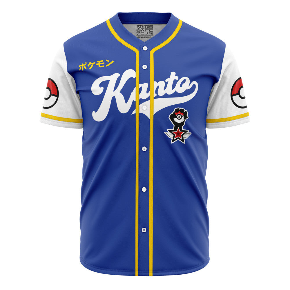 Personalized Kanto Trainer Pokemon Baseball Jersey