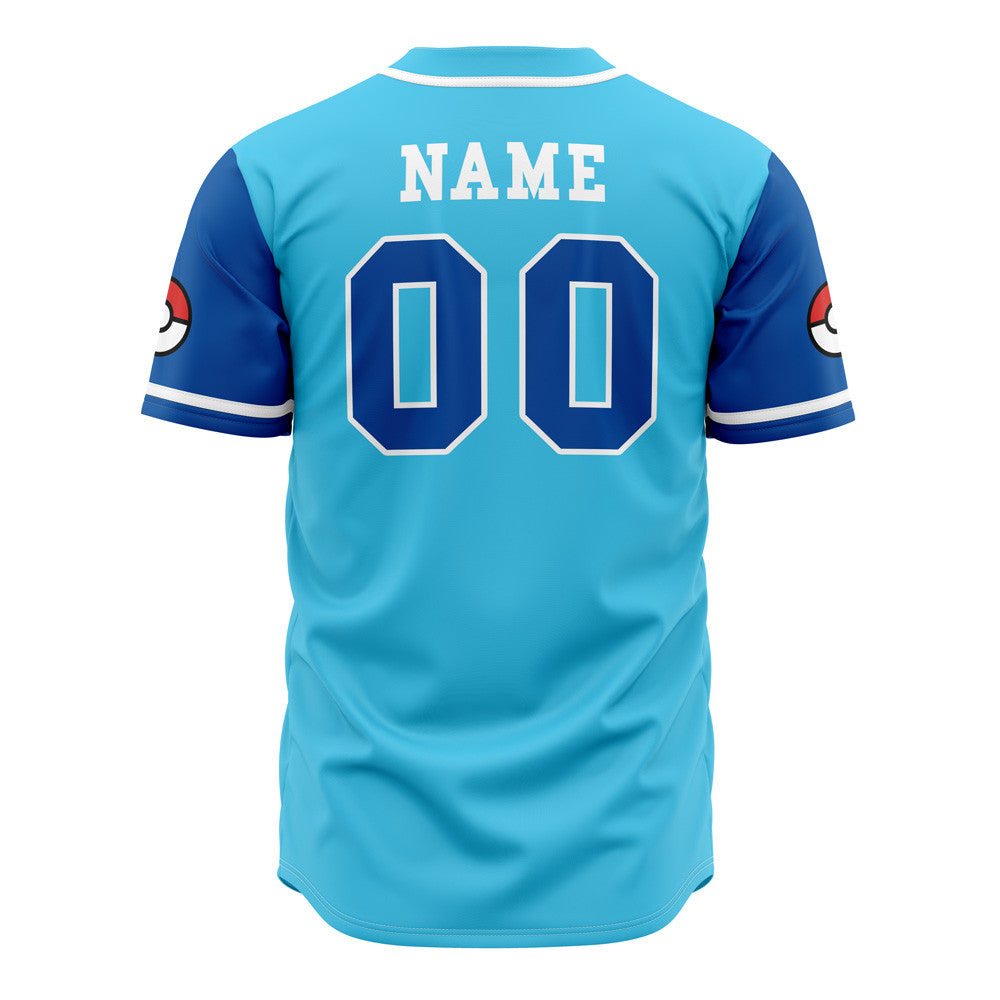 Personalized Hydro Pumps Water Type Pokemon Baseball Jersey