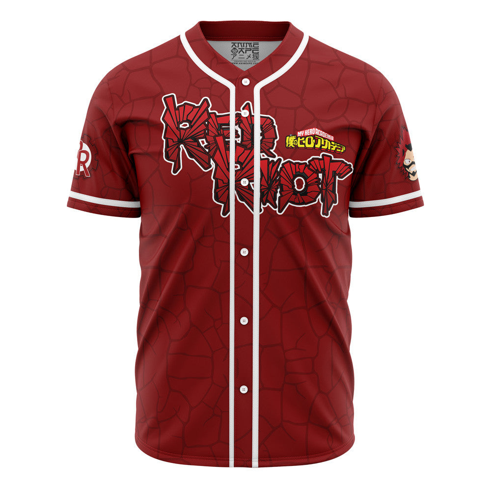 Personalized Kirishima Red Riot My Hero Academia Baseball Jersey