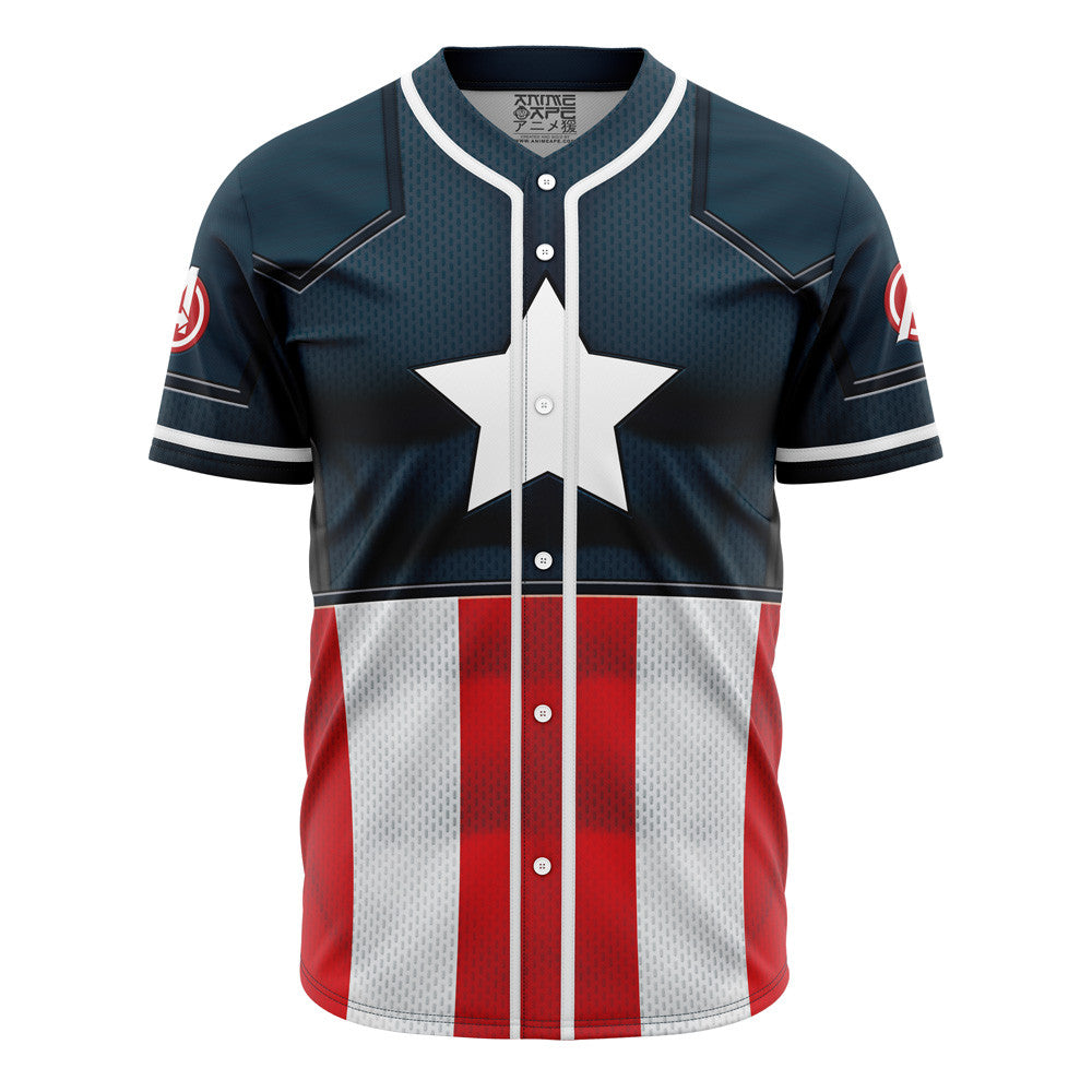 Personalized Captain America Cosplay Marvel Baseball Jersey