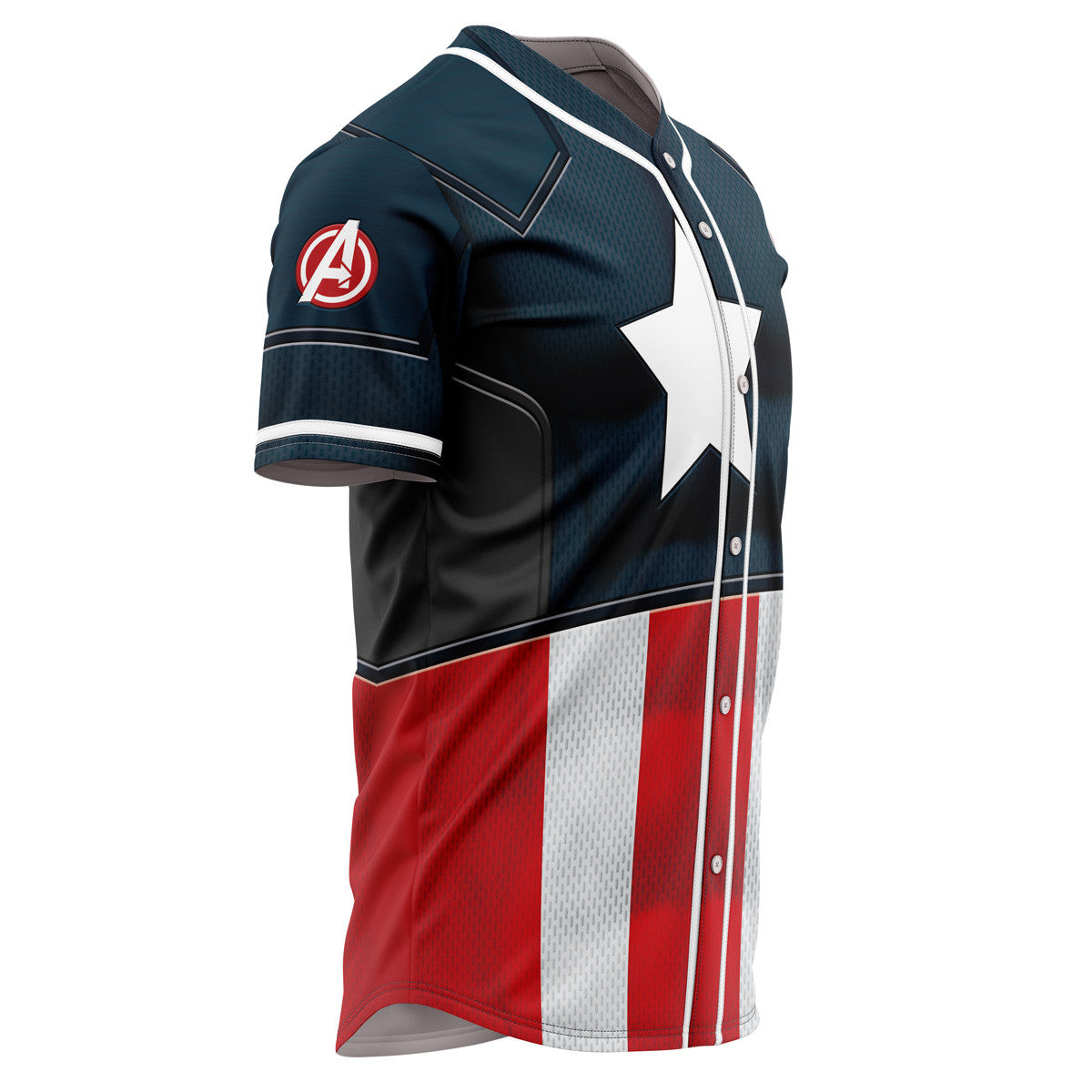 Personalized Captain America Cosplay Marvel Baseball Jersey