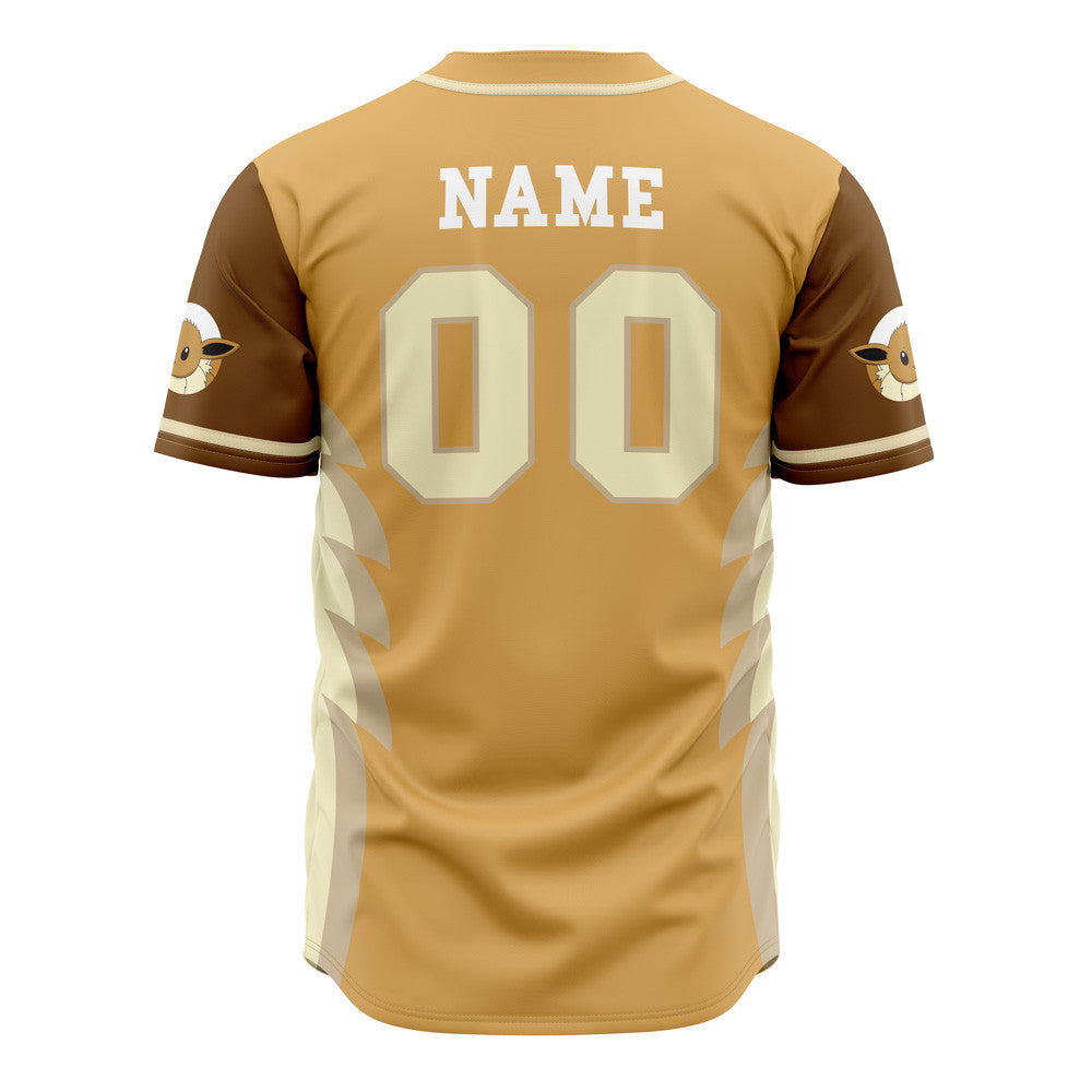 Personalized Eevee Eeveelution Pokemon Baseball Jersey