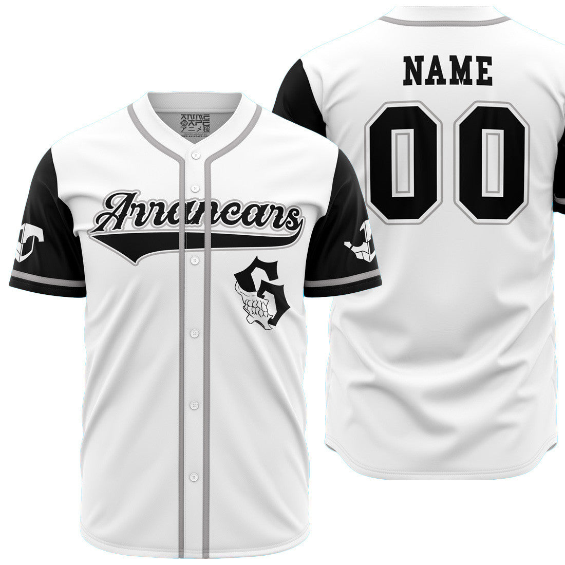 Personalized Arrancars Grimmjow Bleach Baseball Jersey