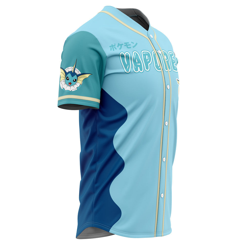 Personalized Vaporeon Eeveelution Pokemon Baseball Jersey