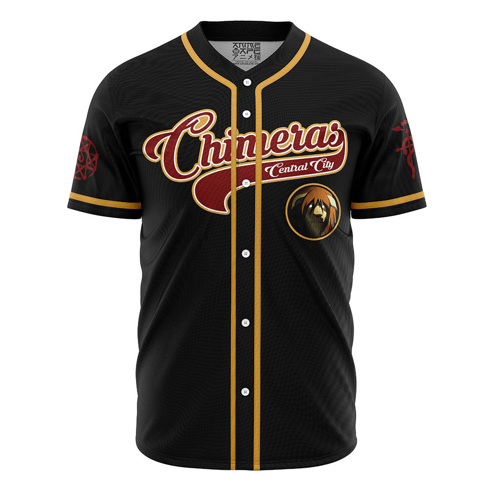 Personalized Central City Chimeras Fullmetal Alchemist Baseball Jersey