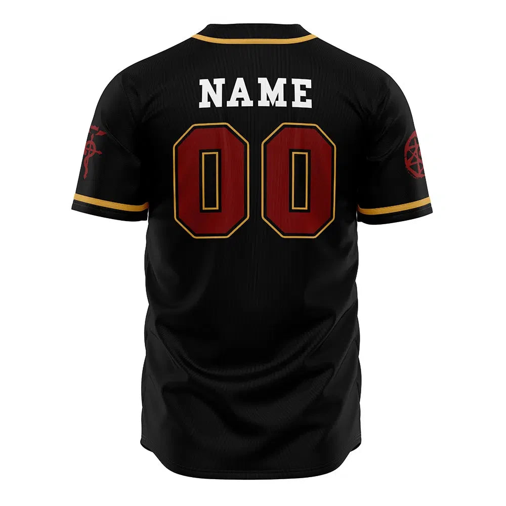 Personalized Central City Chimeras Fullmetal Alchemist Baseball Jersey