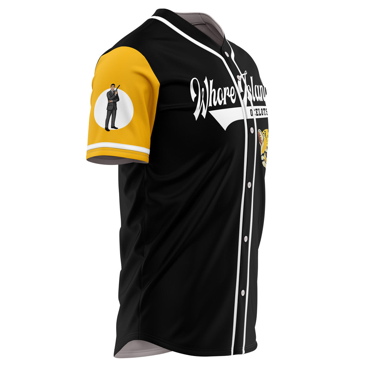 Personalized Whore Island Ocelots Archer V2 Baseball Jersey