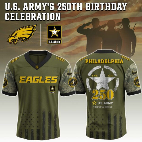 Philadelphia Eagles NFL x U.S. ARMY'S 250TH Birthday Special Edition Jersey
