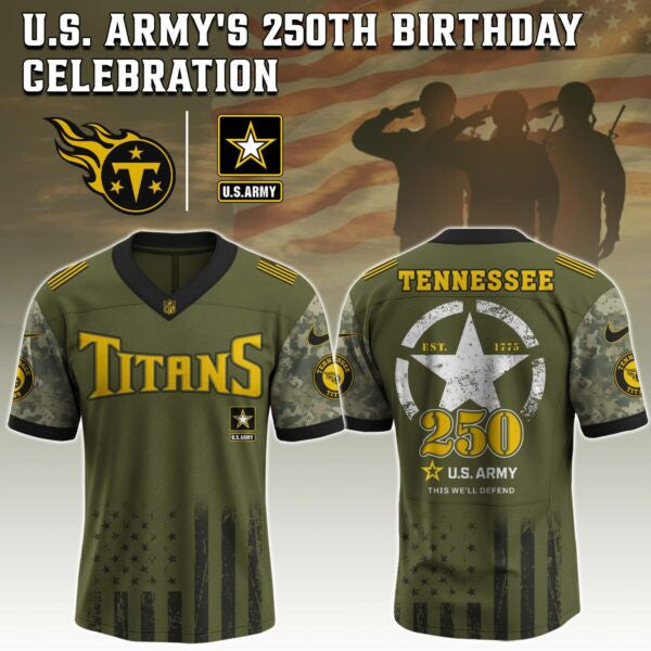 Tennessee Titans NFL x U.S. ARMY'S 250TH Birthday Special Edition Jersey