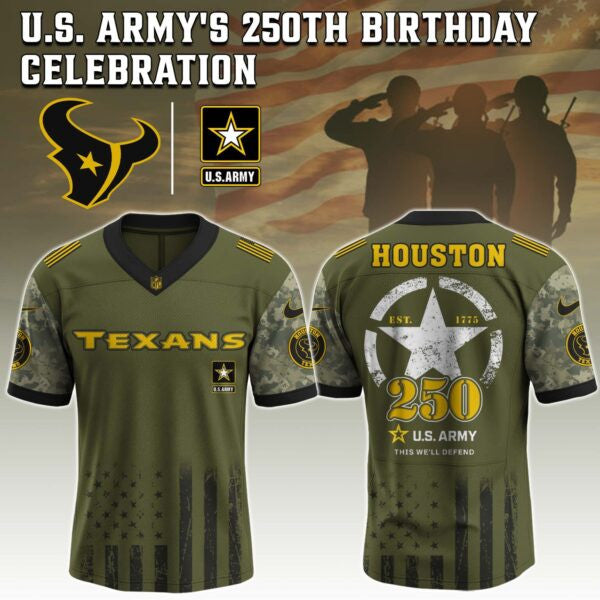 Houston Texans NFL x U.S. ARMY'S 250TH Birthday Special Edition Jersey