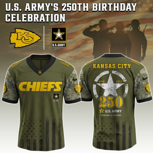 Kansas City Chiefs NFL x U.S. ARMY'S 250TH Birthday Special Edition Jersey