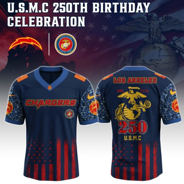 Los Angeles Chargers NFL x U.S.M.C 250TH Birthday Special Edition Jersey