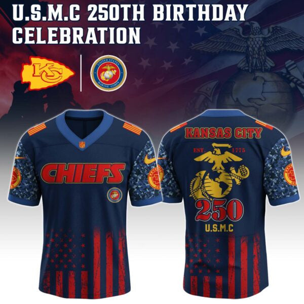Kansas City Chiefs NFL x U.S.M.C 250TH Birthday Special Edition Jersey