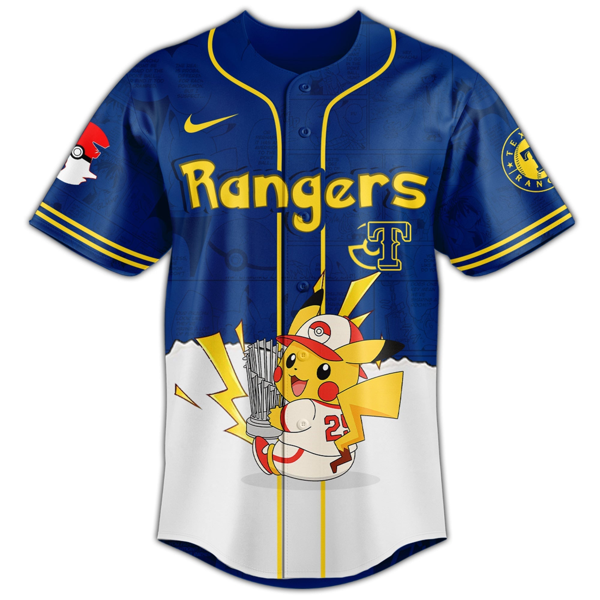 Texas Rangers V2 × Pokémon GO Night 2025 Limited Edition Jersey