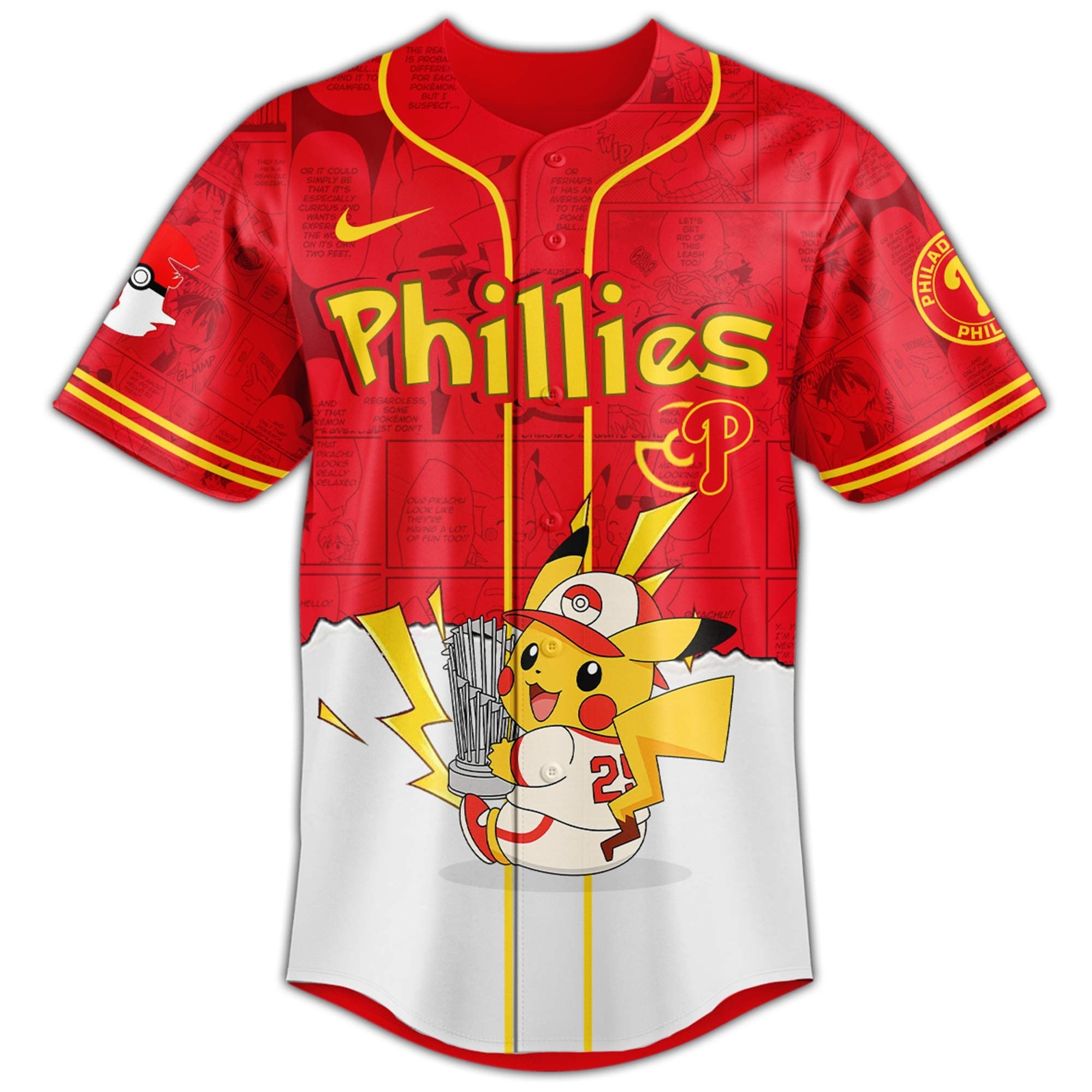 Philadelphia Phillies V2 × Pokémon GO Night 2025 Limited Edition Jersey