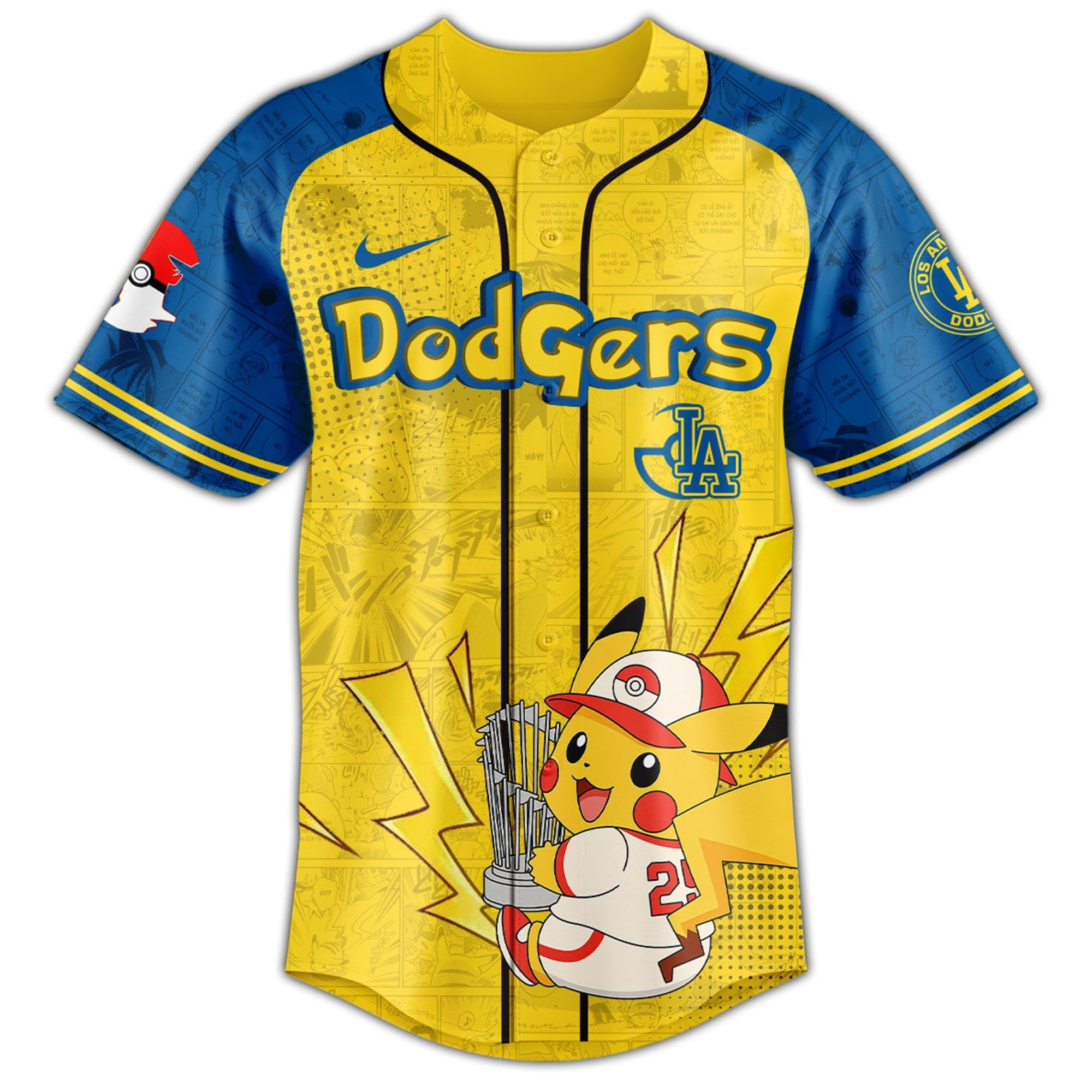 Los Angeles Dodgers MLB × Pokémon GO Night 2025 Limited Edition Jersey