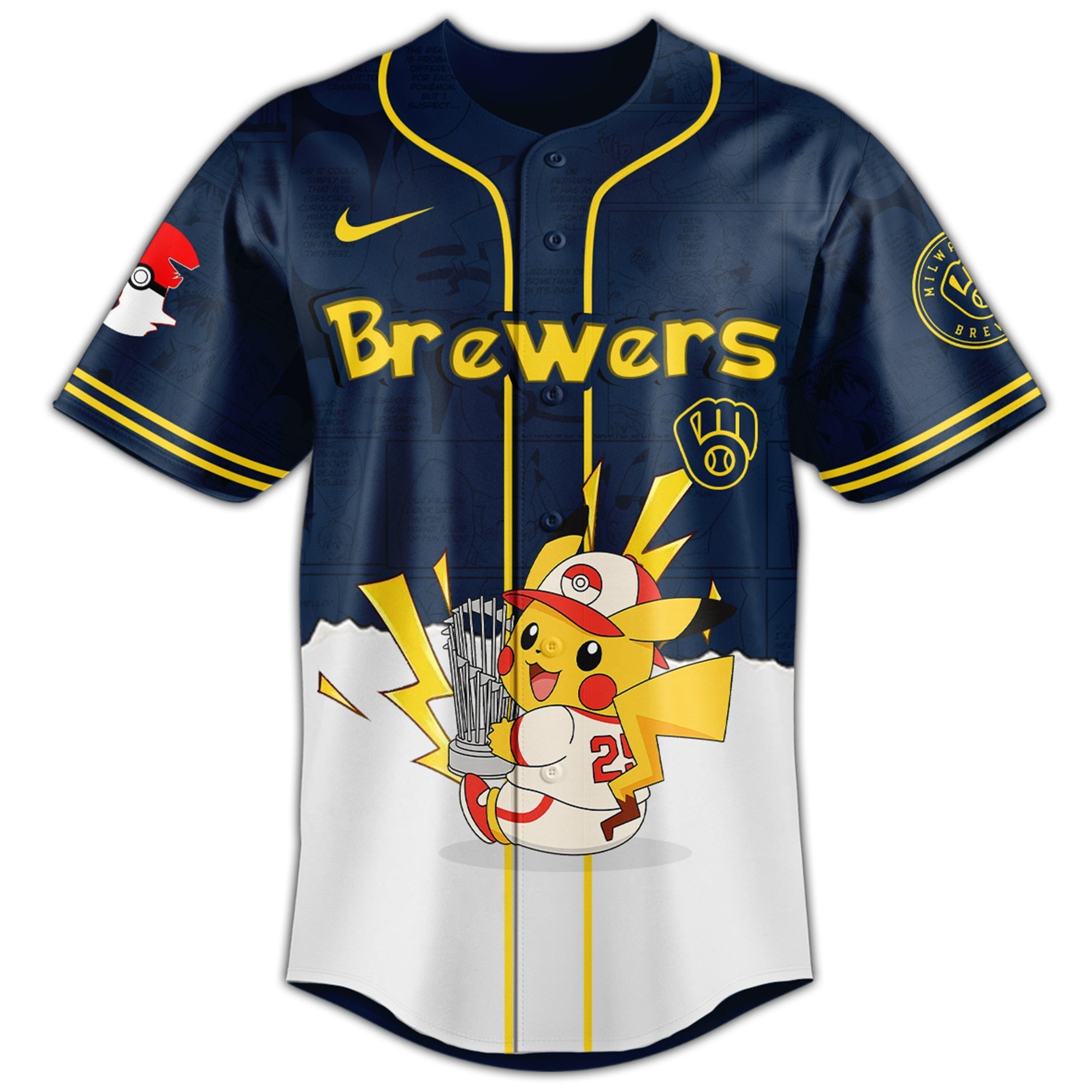 Milwaukee Brewers V2 × Pokémon GO Night 2025 Limited Edition Jersey