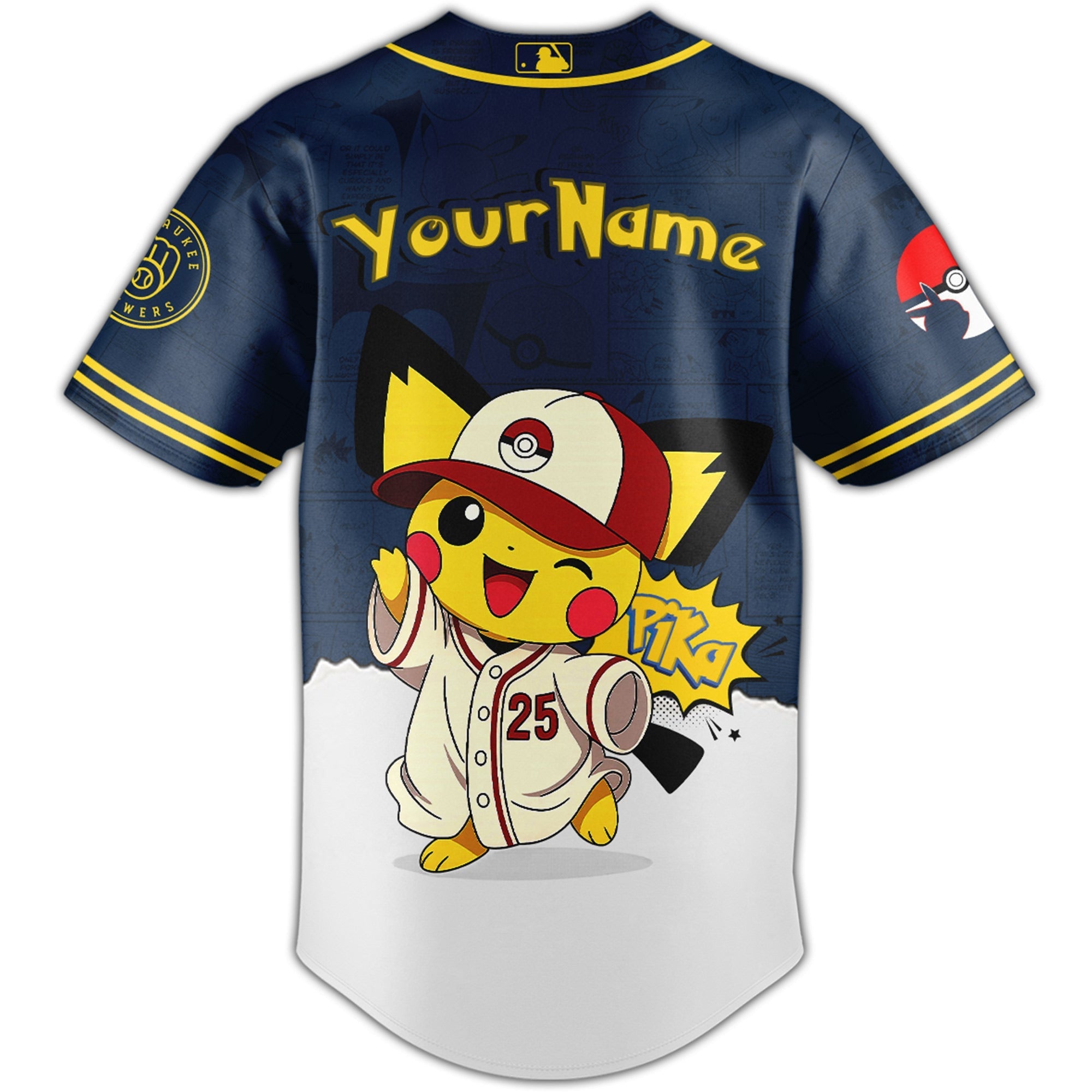 Milwaukee Brewers V2 × Pokémon GO Night 2025 Limited Edition Jersey