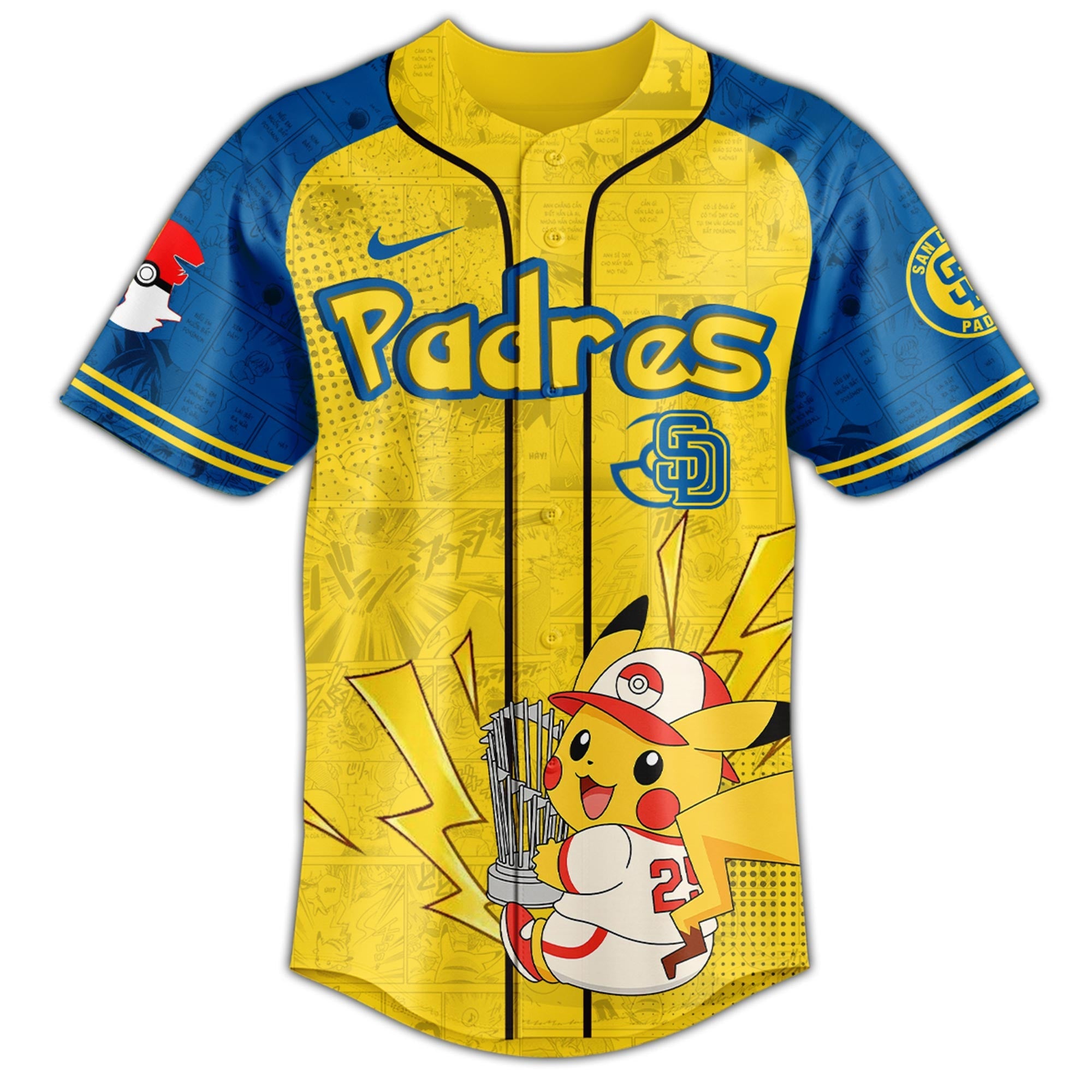San Diego Padres MLB × Pokémon GO Night 2025 Limited Edition Jersey