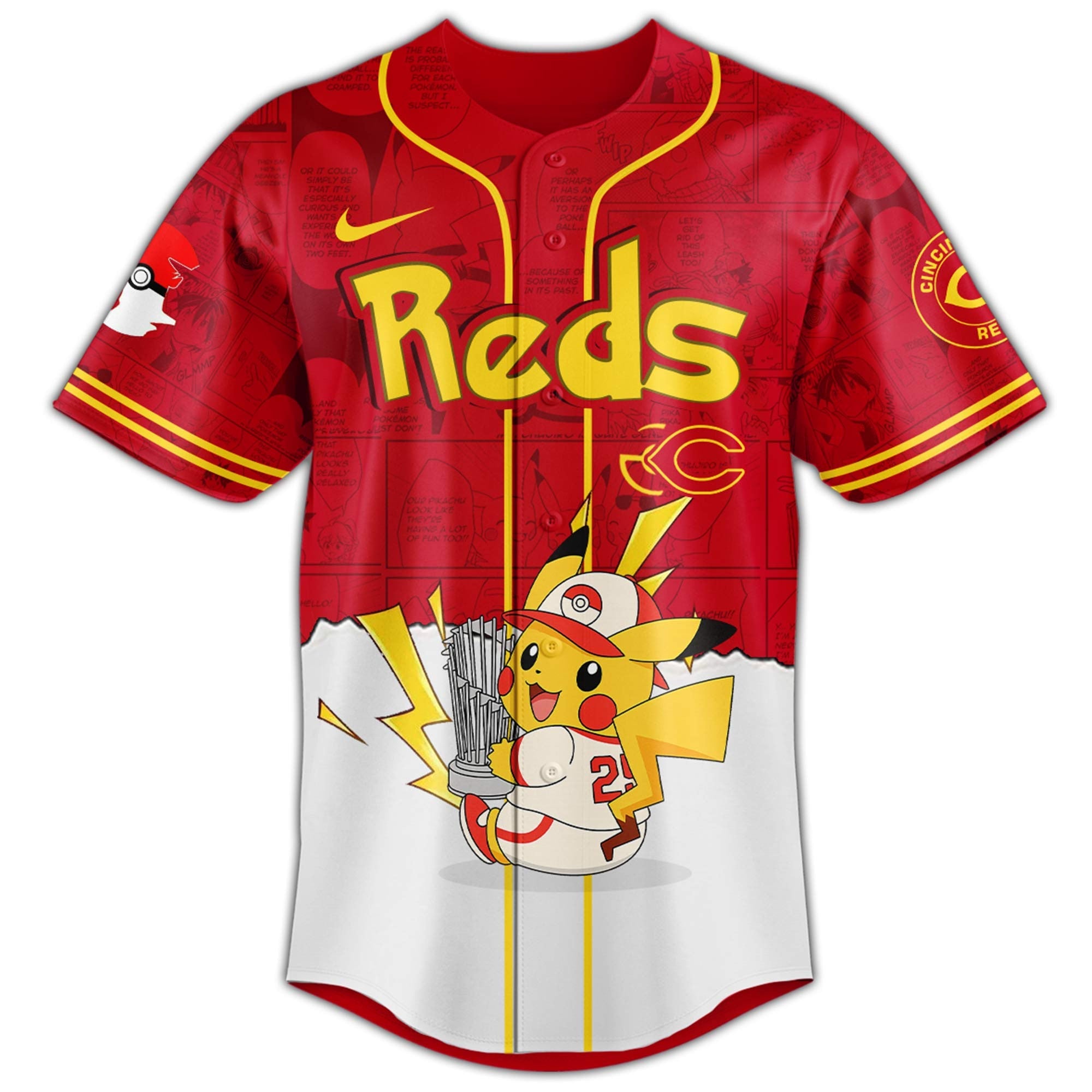 Cincinnati Reds V2 × Pokémon GO Night 2025 Limited Edition Jersey