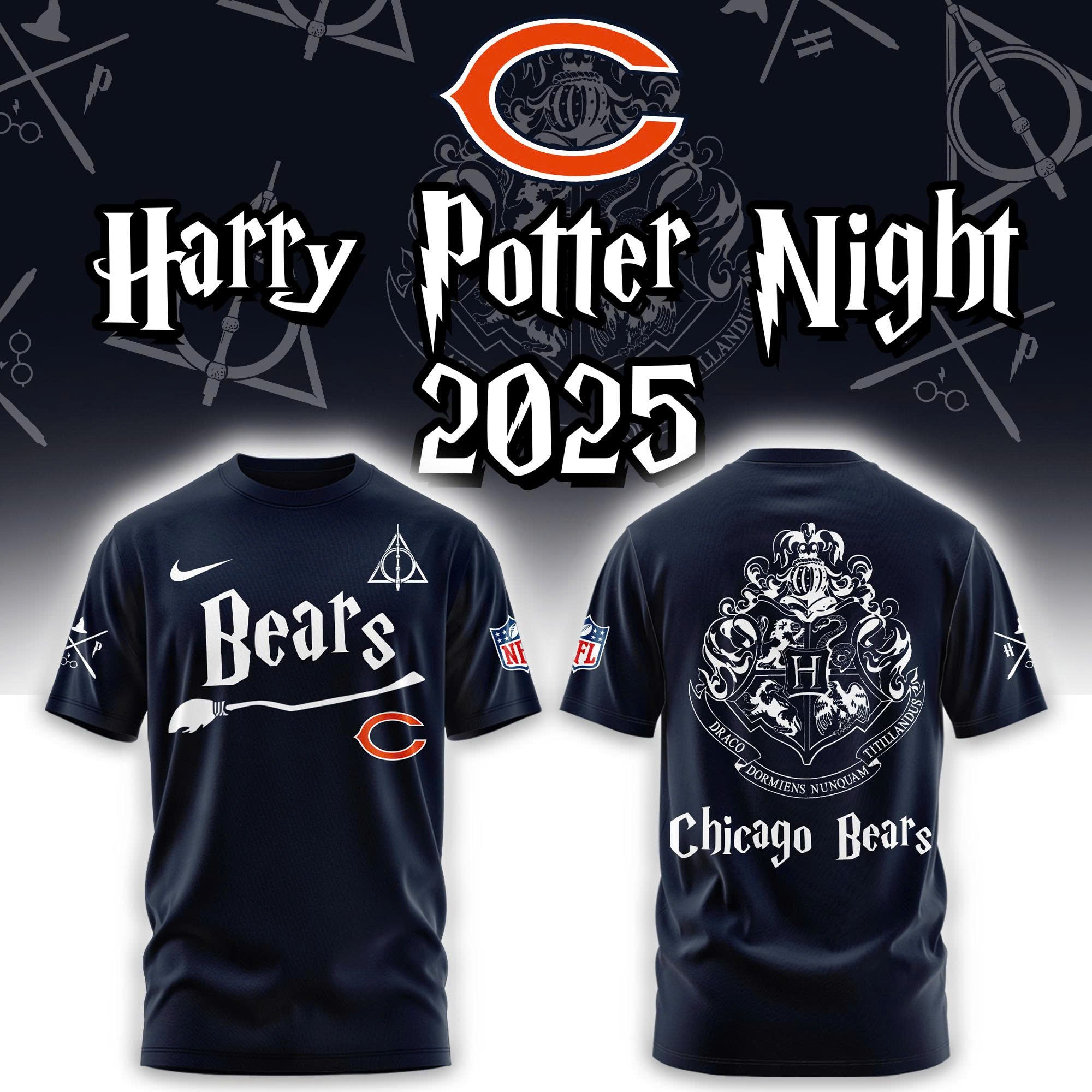 Chicago Bears Harry Potter Combo Tshirt | Jogger | Cap