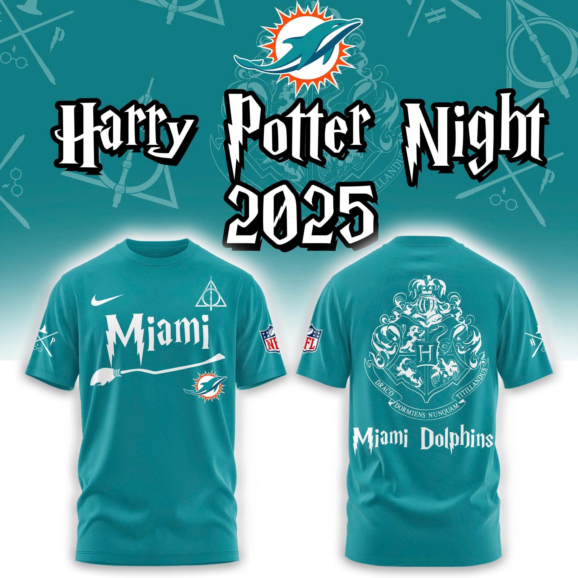 Miami Dolphins Harry Potter Combo Tshirt | Jogger | Cap