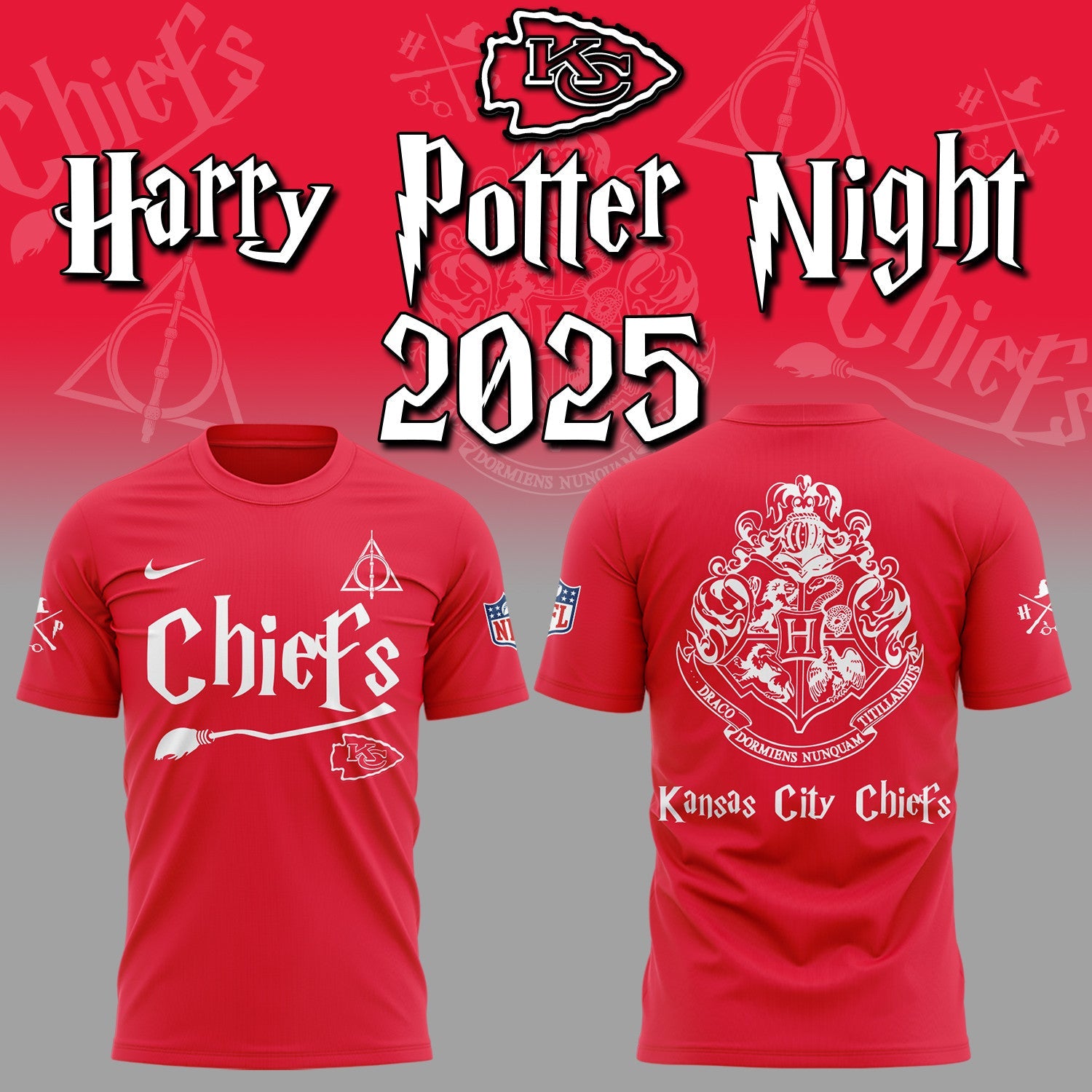 Kansas City Chiefs Harry Potter Combo Tshirt | Jogger | Cap