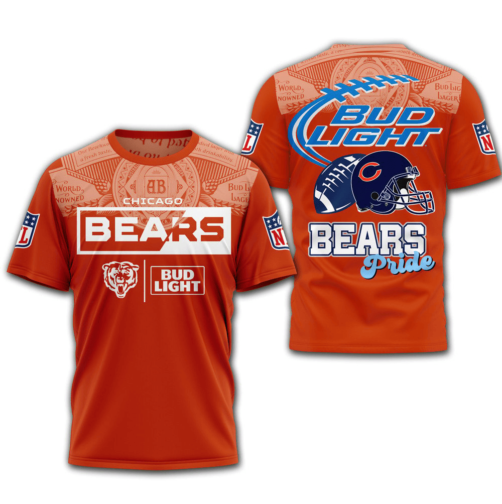 CHI Premium NFL x Bud Light 3D T-shirt