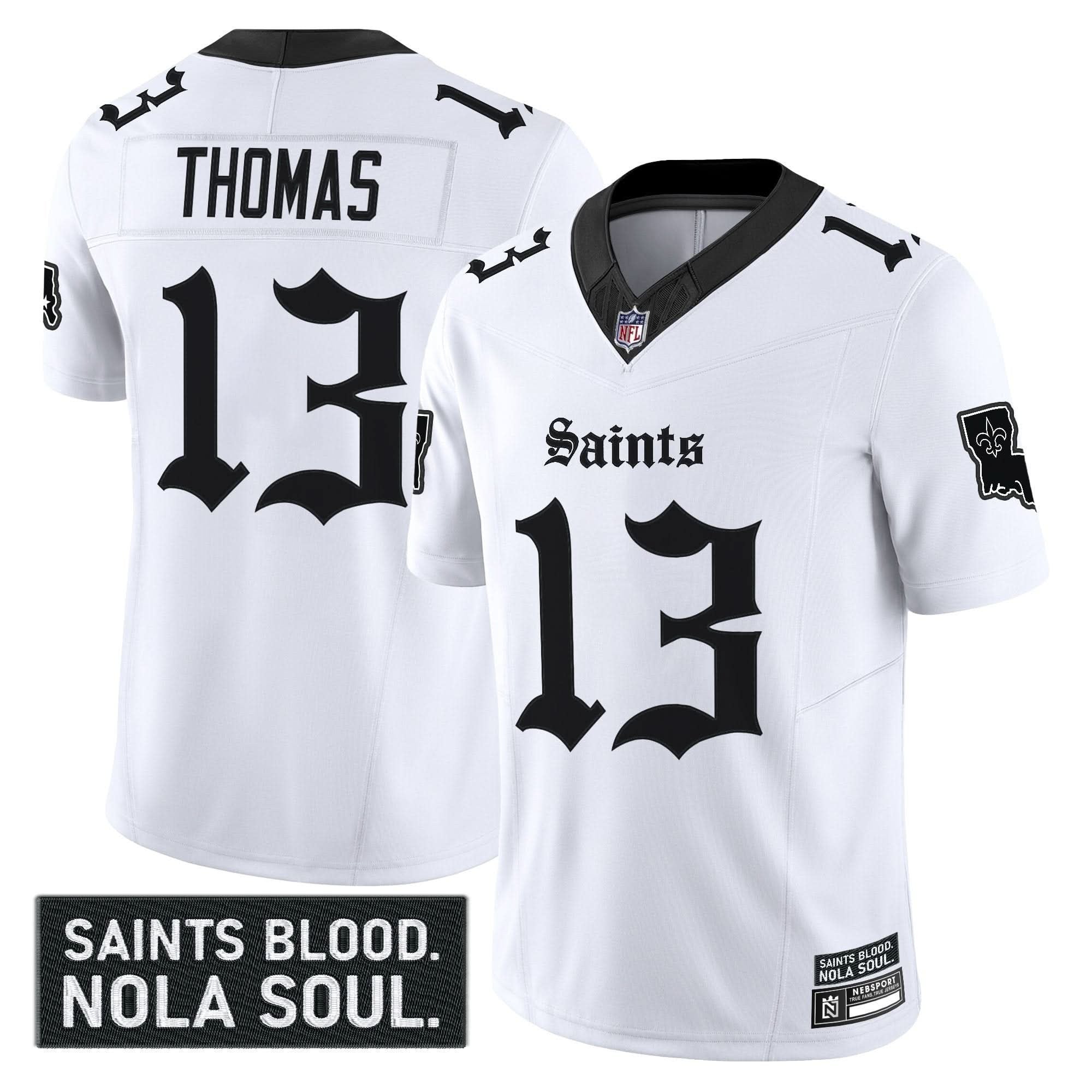 New Orleans Saints 'Gothic Vieux Carré Edition' Vapor Jersey - All Stitched
