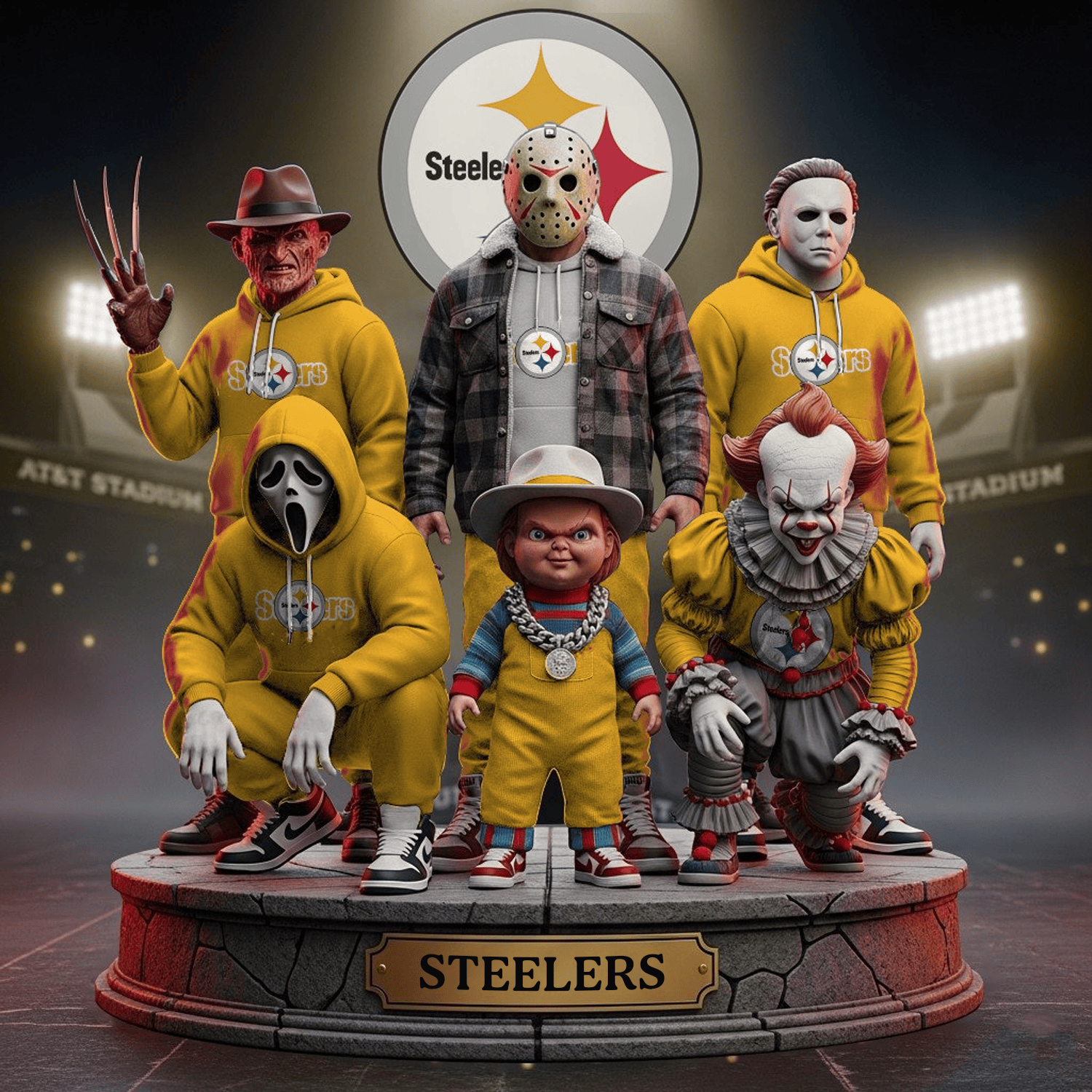 PIT x NFL Acrylic Block Plaque For Fan DATND TANTD
