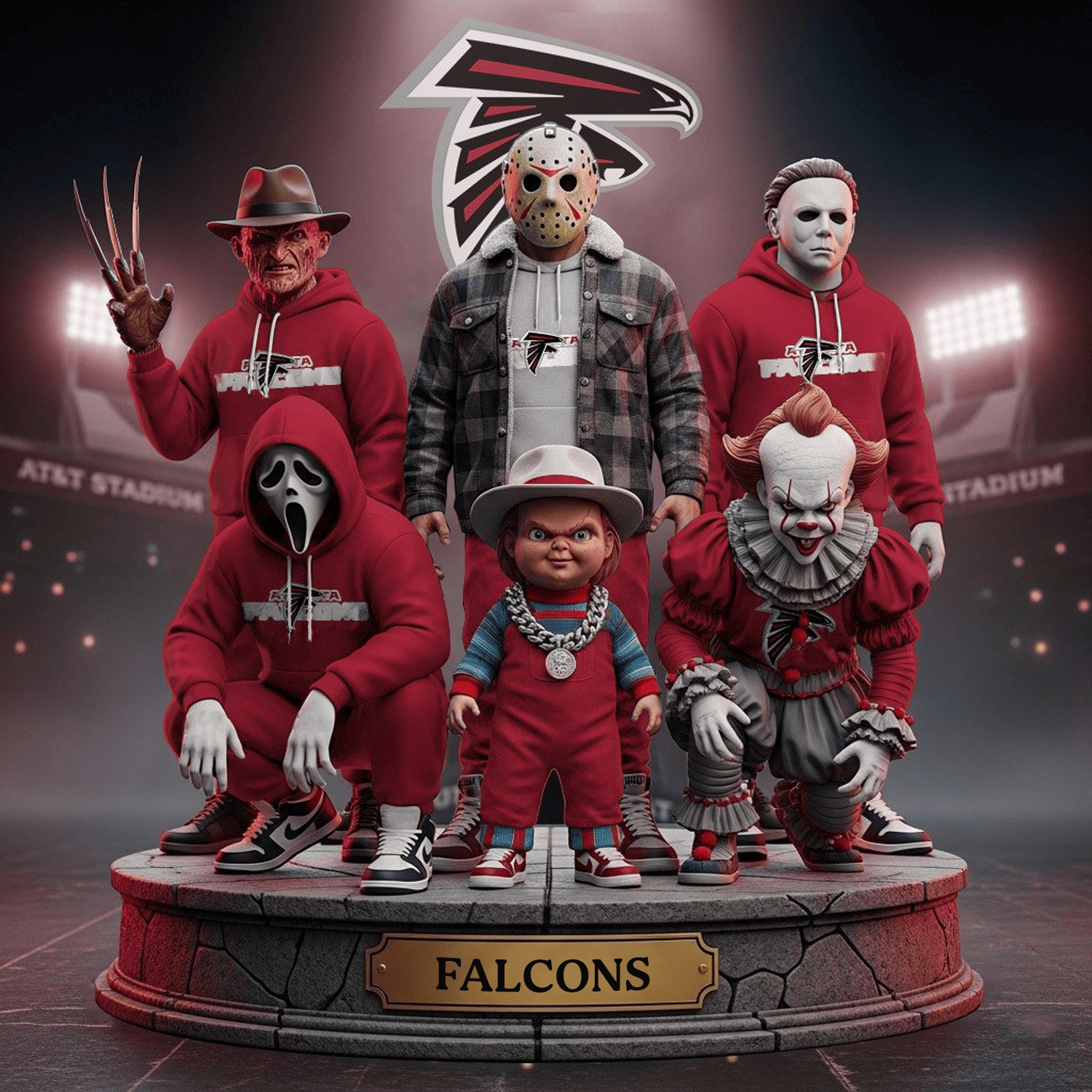 ATL x NFL Acrylic Block Plaque For Fan DATND TANTD