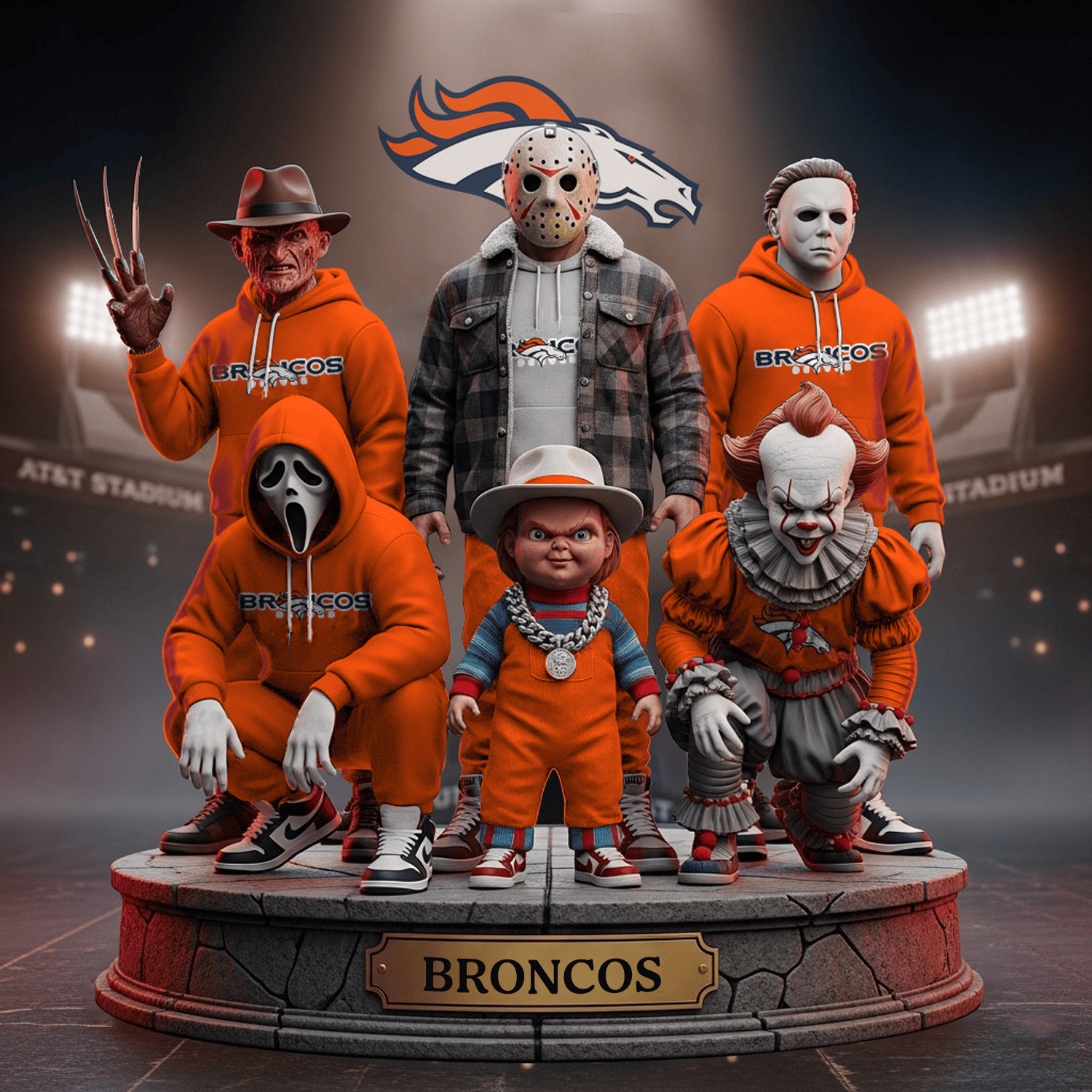 DEN x NFL Acrylic Block Plaque For Fan DATND TANTD
